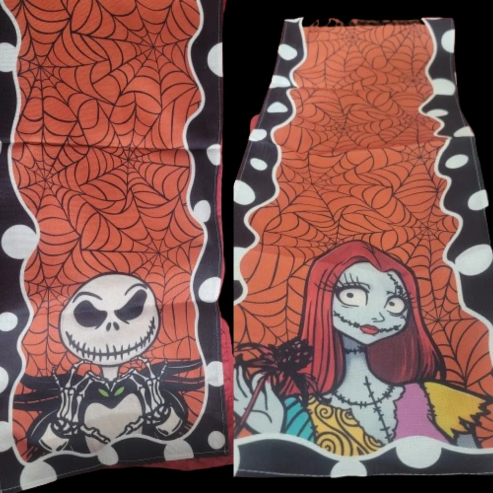 The Nightmare Before Christmas Orange and Black Halloween Scarf 72